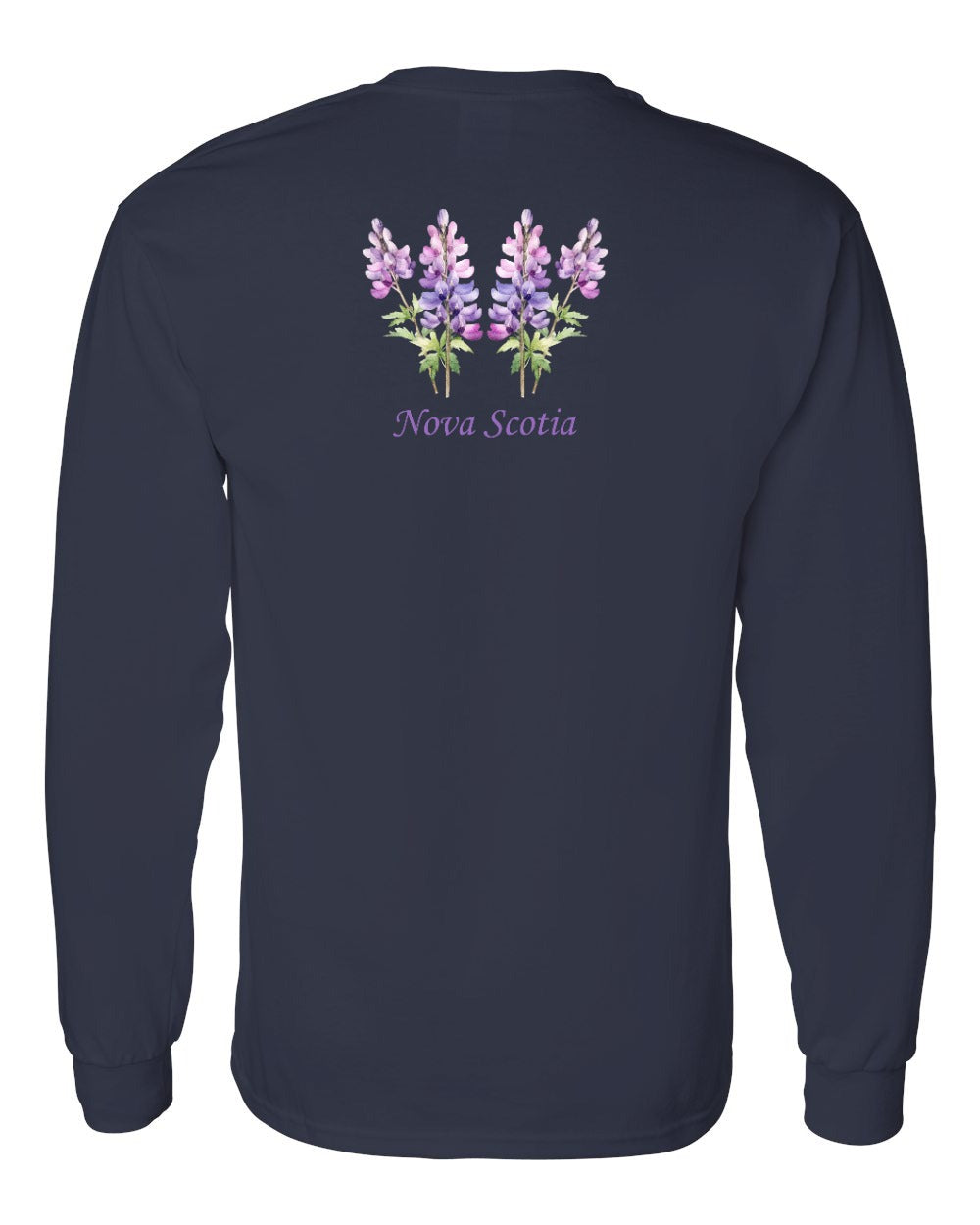 Nova Scotia Lupins Left Chest and Back Long Sleeve Tee