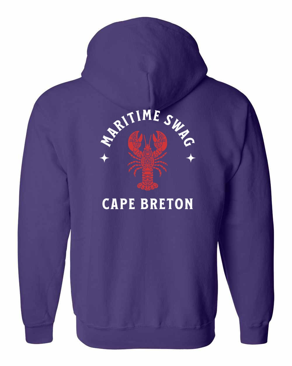 Maritime Swag Cape Breton Mandala Red Lobster Left Chest and Back Zip Hoodie