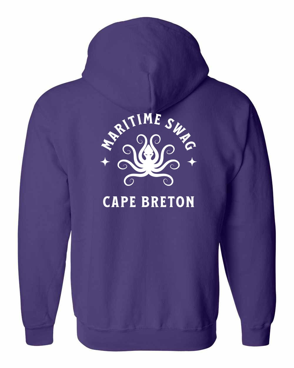 Maritime Swag Cape Breton Octopus Left Chest and Back Zip Hoodie