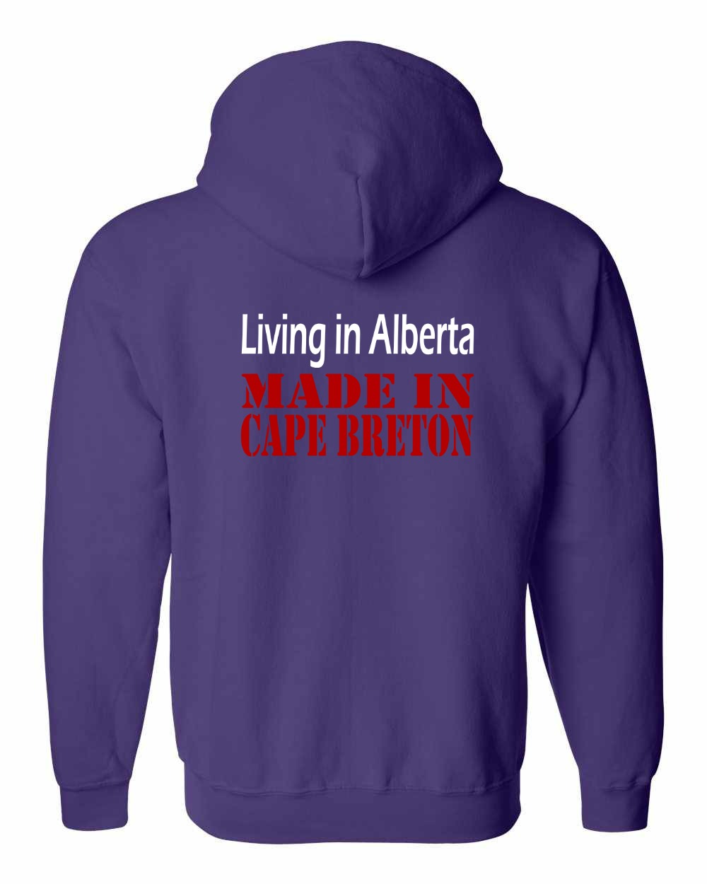 Living Alberta Made in Cape Breton Left Chest and Back Zip Hoodie