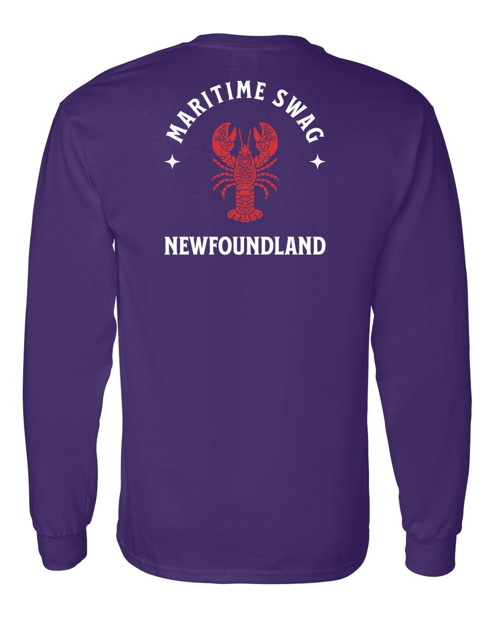 Maritime Swag Newfoundland Mandala Red Lobster Left Chest and Back Long Sleeve