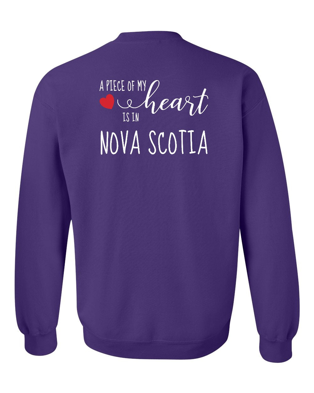 A piece of My heart in Nova Scotia (Red Heart) Left Chest and Back crew-neck