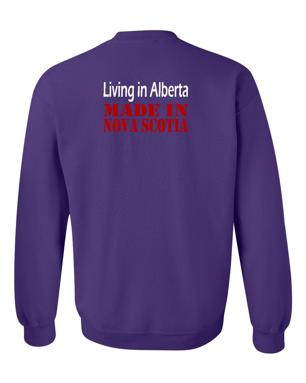 Living Alberta Made in Nova Scotia Left Chest and Back crew-neck