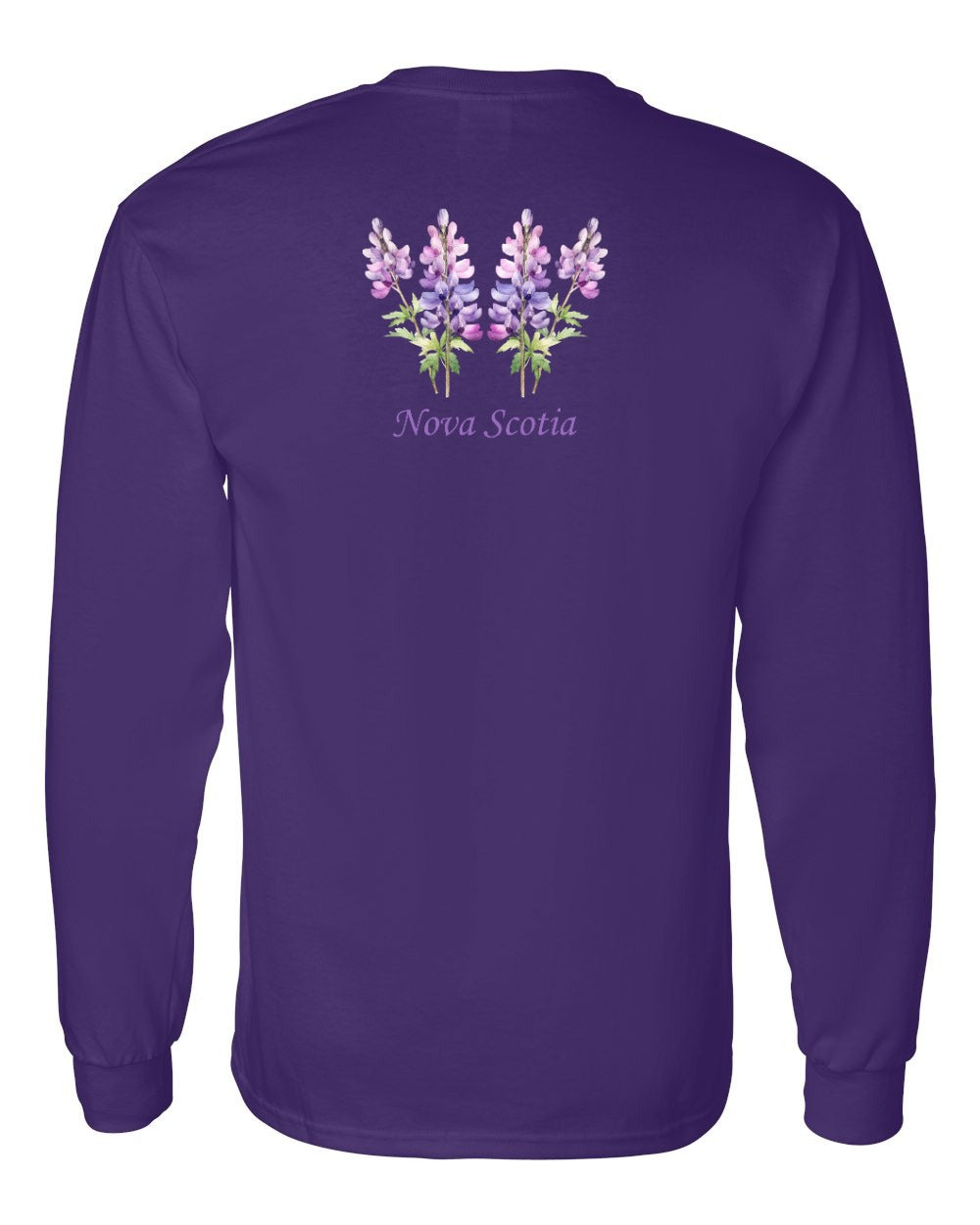 Nova Scotia Lupins Left Chest and Back Long Sleeve Tee