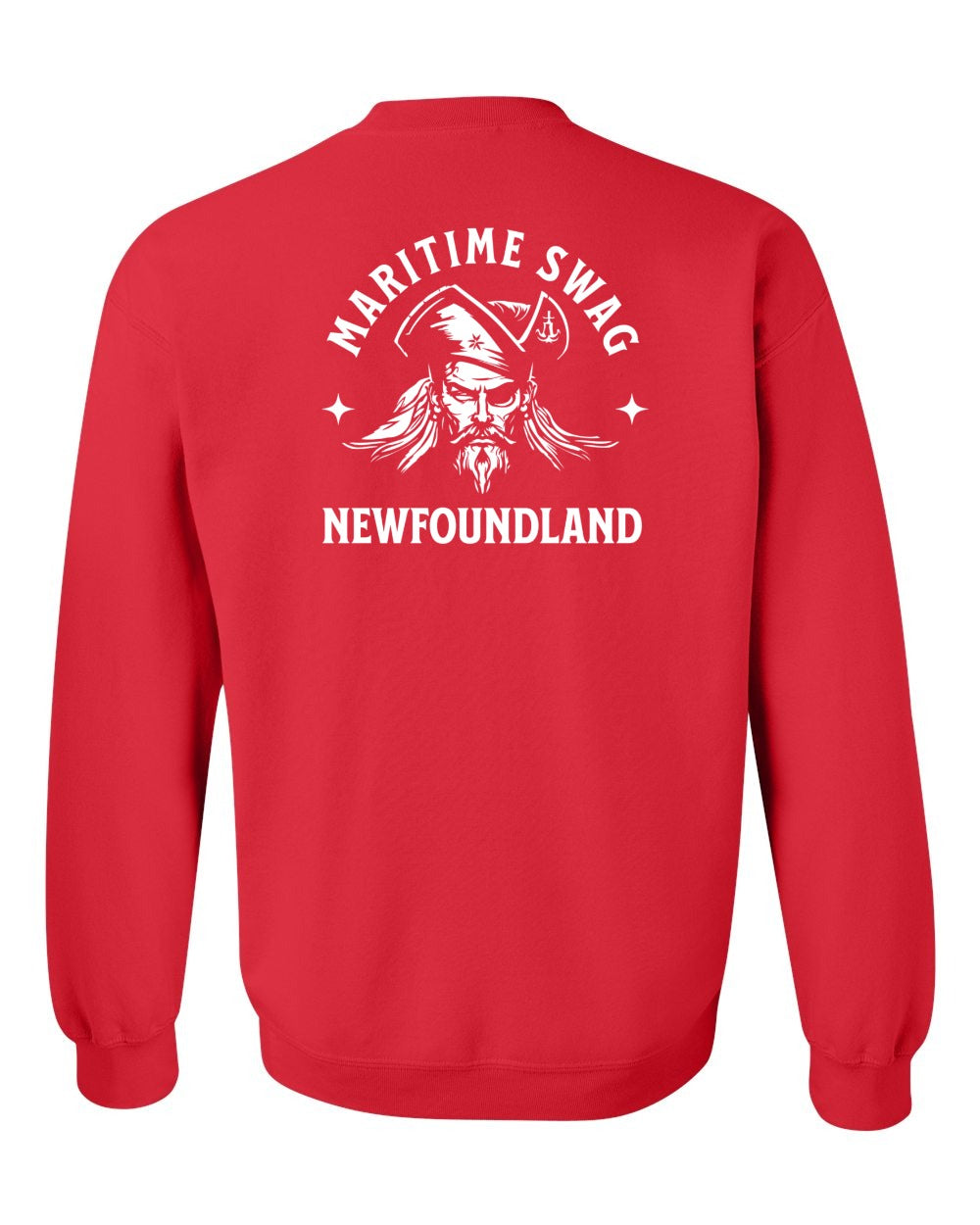 Maritime Swag Newfoundland Pirate Left Chest and Back Crewneck Sweatshirt