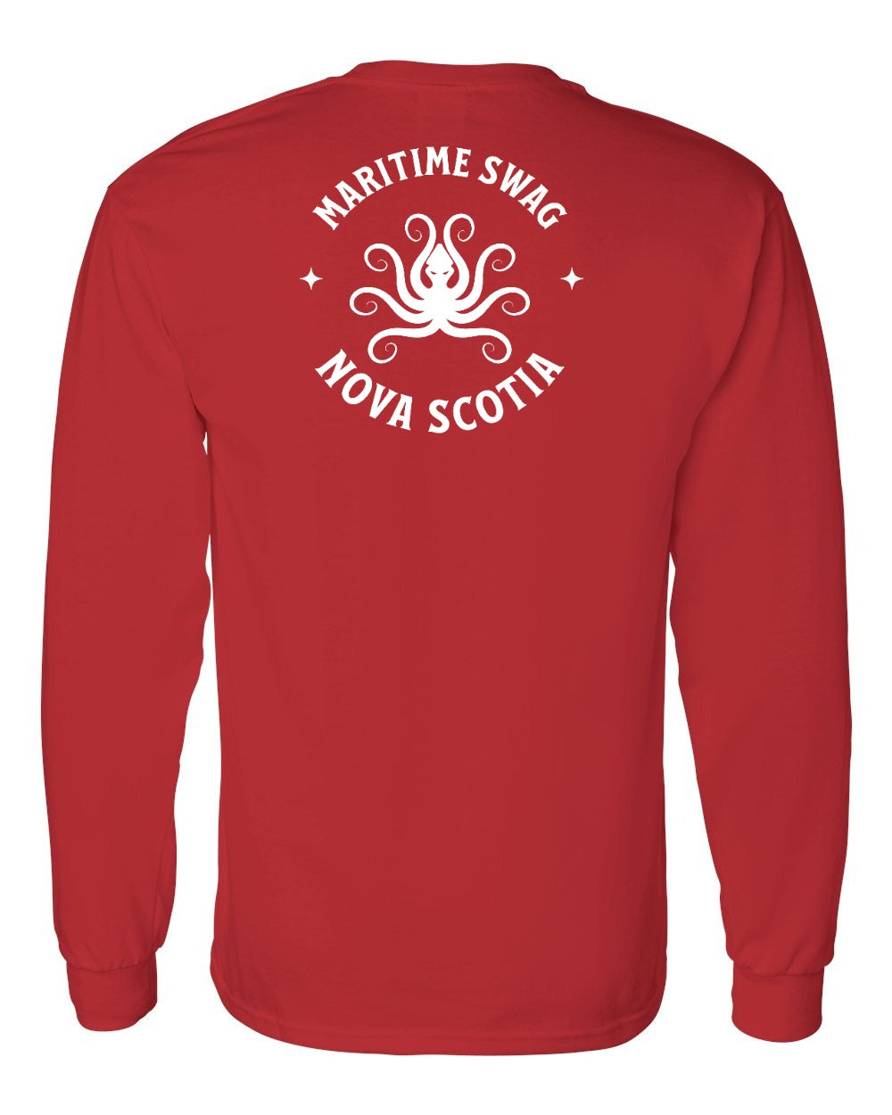 Maritime Swag Nova Scotia Octopus Left Chest and Back Long Sleeve Tee