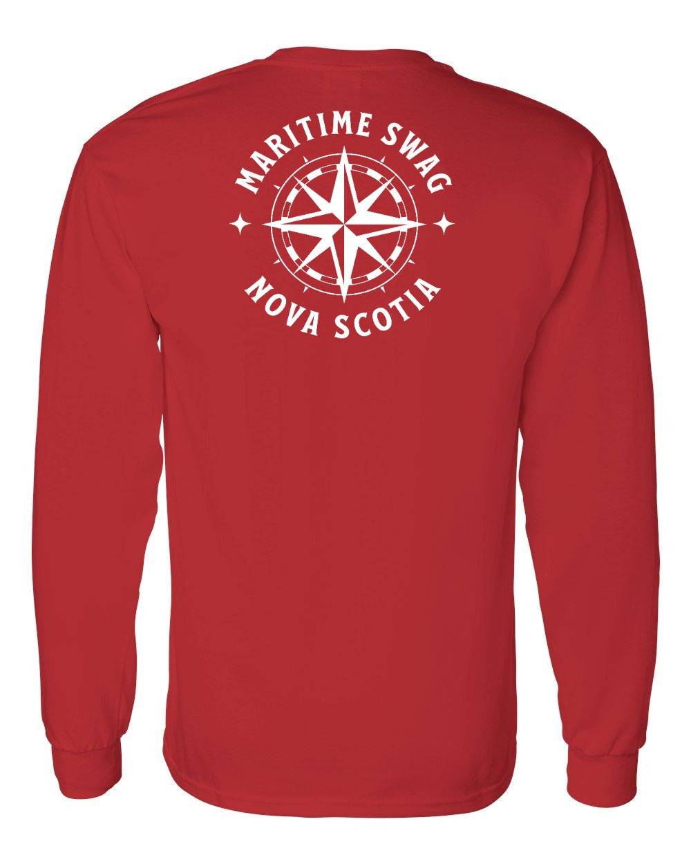 Maritime Swag Nova Scotia Compass Left Chest and Back Long Sleeve Tee