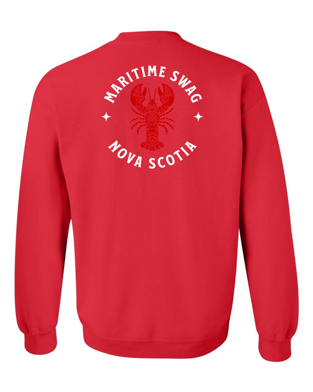 Maritime Swag Nova Scotia Mandala Red Lobster Left Chest and Back crew-neck