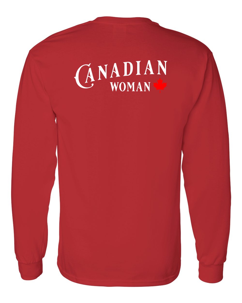 Canadian Woman Left Chest and Back Long Sleeve - Gildan Canada (sewn Internationally)