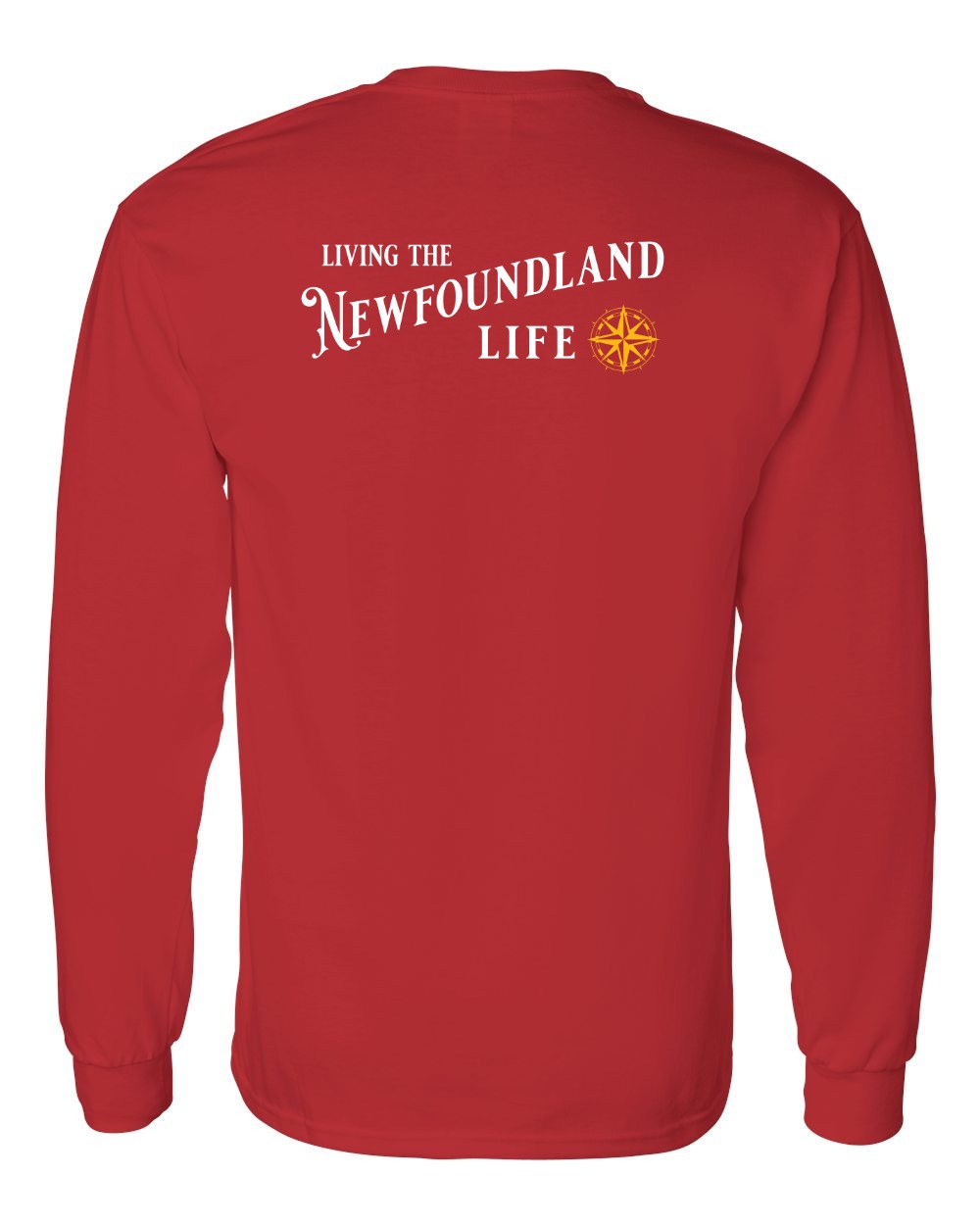 Living the Newfoundland Life yellow Left Chest and Back Long Sleeve