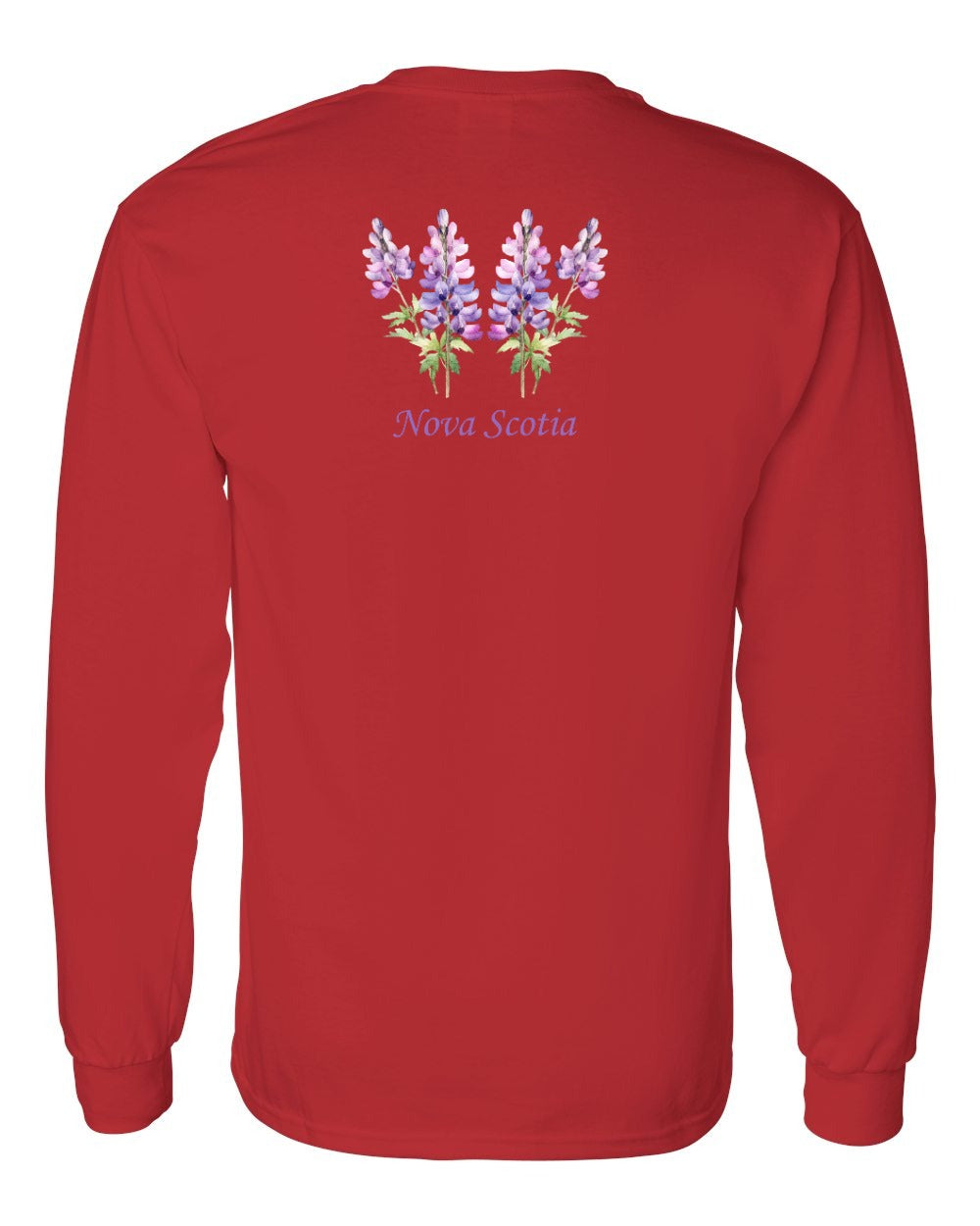 Nova Scotia Lupins Left Chest and Back Long Sleeve Tee