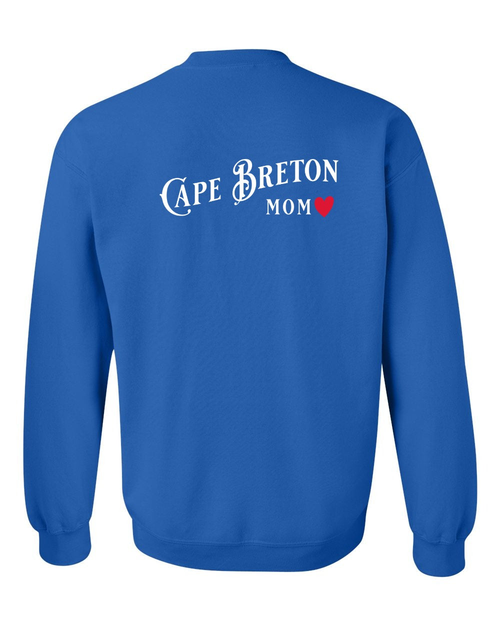 Cape Breton Mom Left Chest and Back Crewneck Sweatshirt