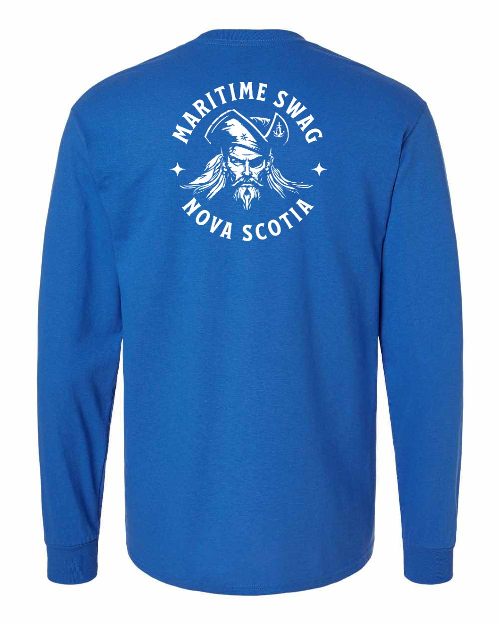 Maritime Swag Nova Scotia Pirate Left Chest and Back Long Sleeve Tee