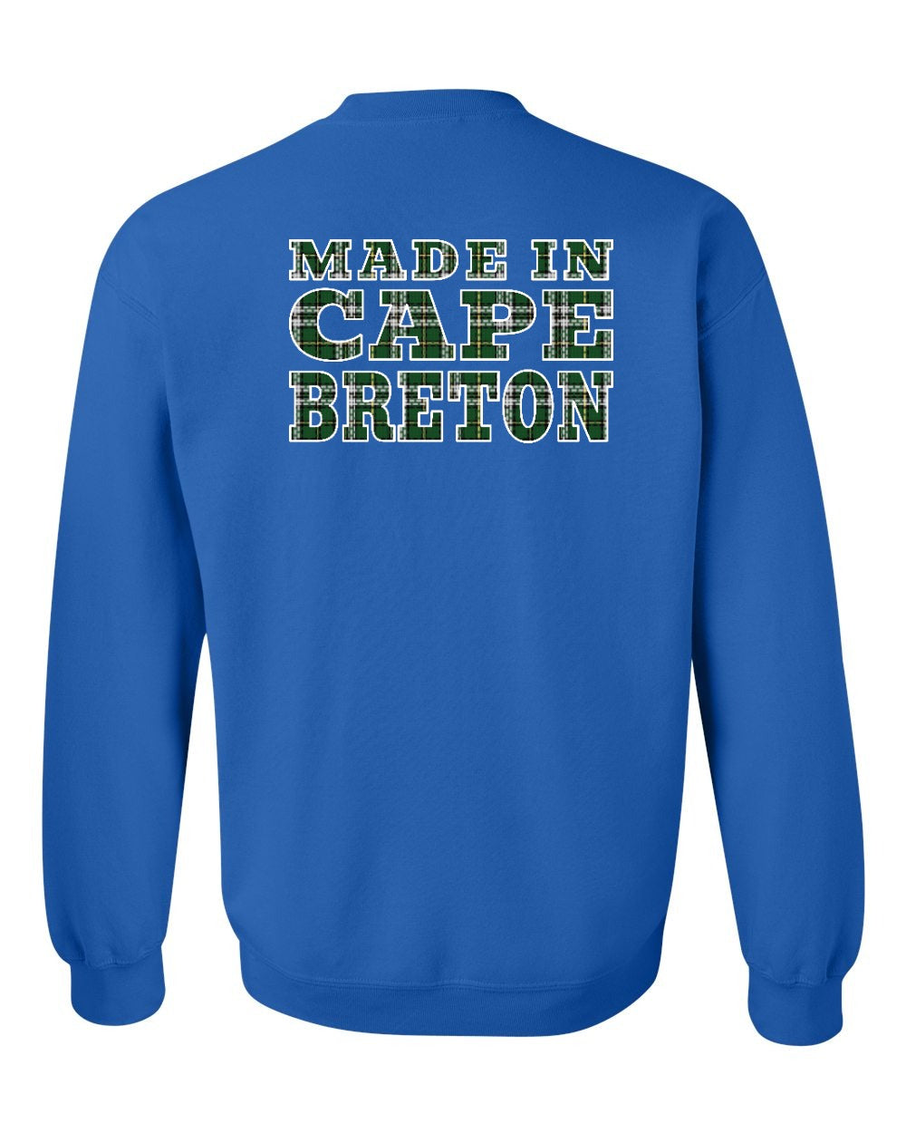 Made In Cape Breton Tartan Left Chest and Back Crewneck Sweatshirt