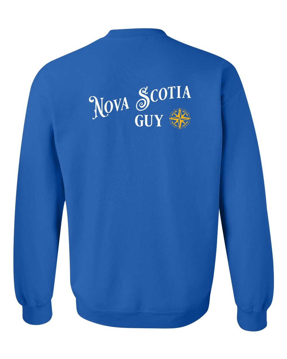 Nova Scotia Guy yellow Left Chest and Back crew-neck