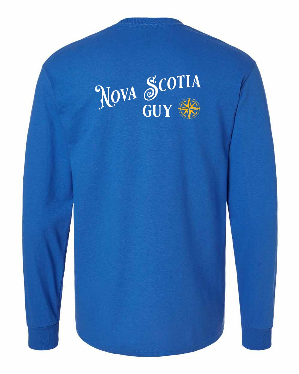 Nova Scotia Guy yellow Left Chest and Back Long Sleeve Tee