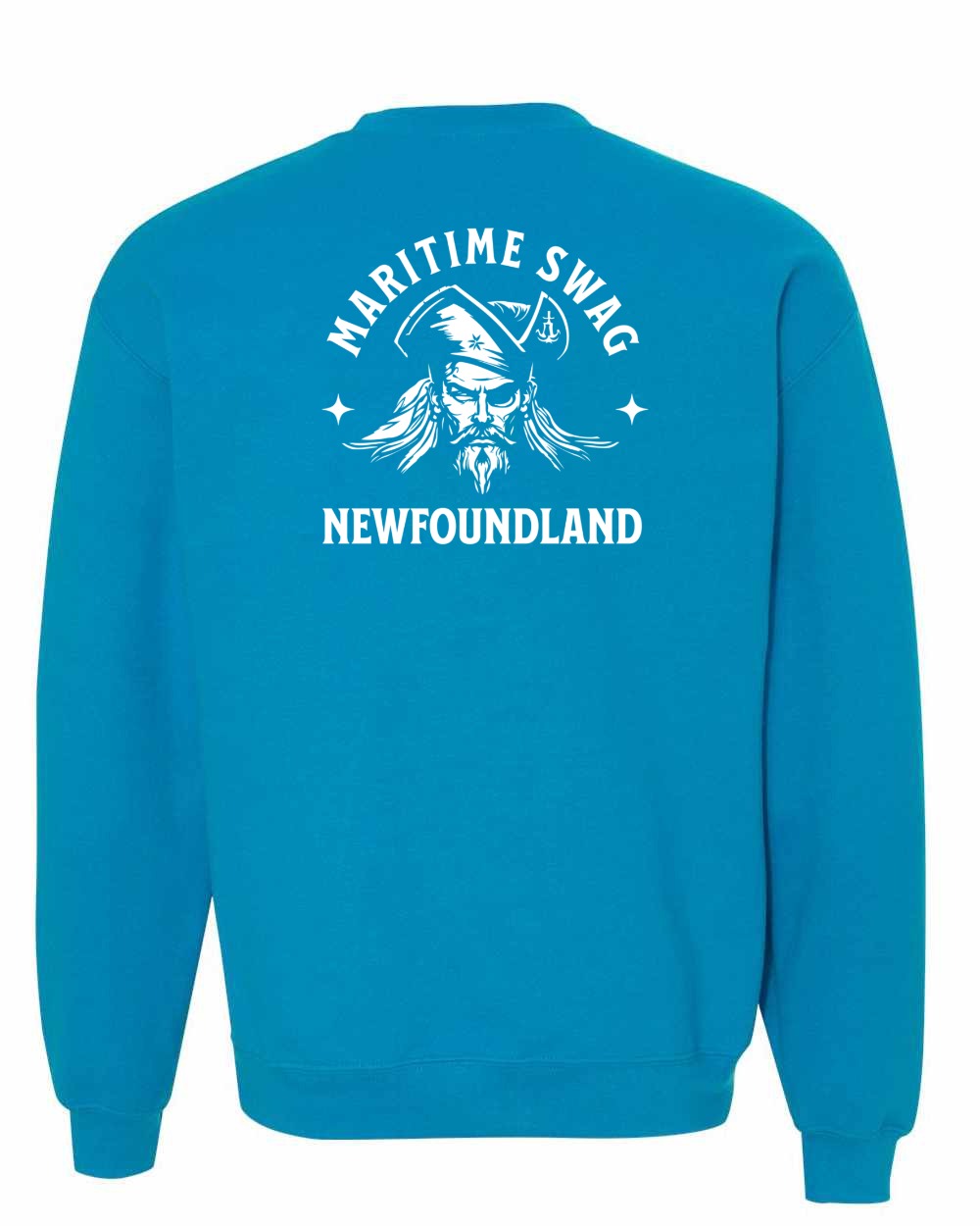 Maritime Swag Newfoundland Pirate Left Chest and Back Crewneck Sweatshirt