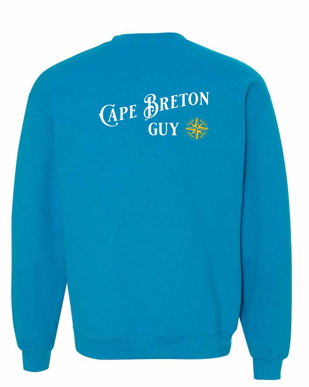 Cape Breton Guy yellow Left Chest and Back Crewneck Sweatshirt