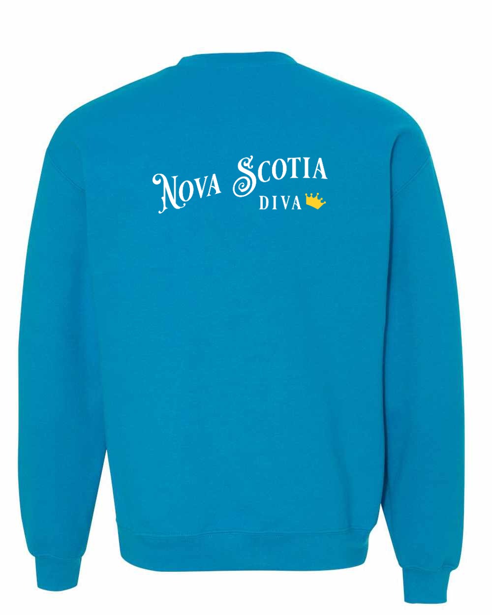Nova Scotia Diva Left Chest and Back crew-neck