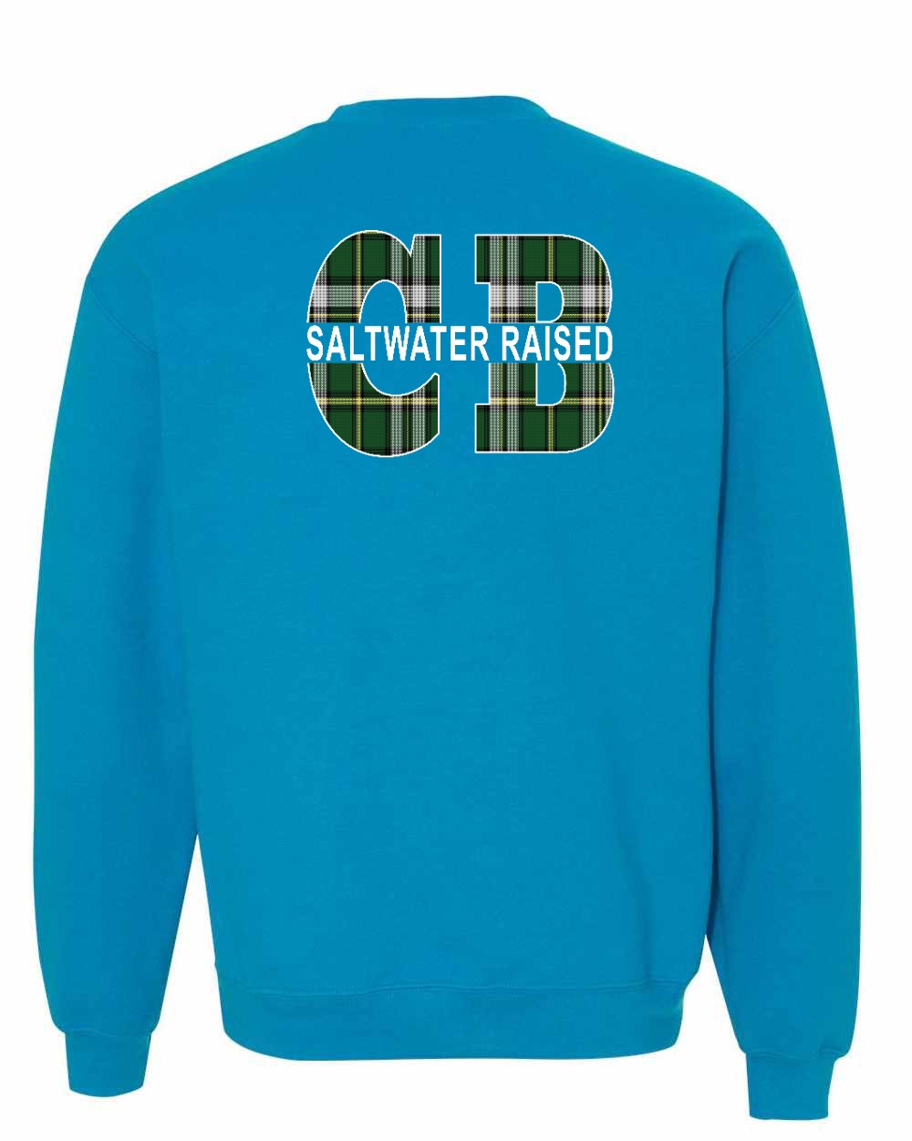 Saltwater CB Raised Left Chest and Back Crewneck Sweatshirt