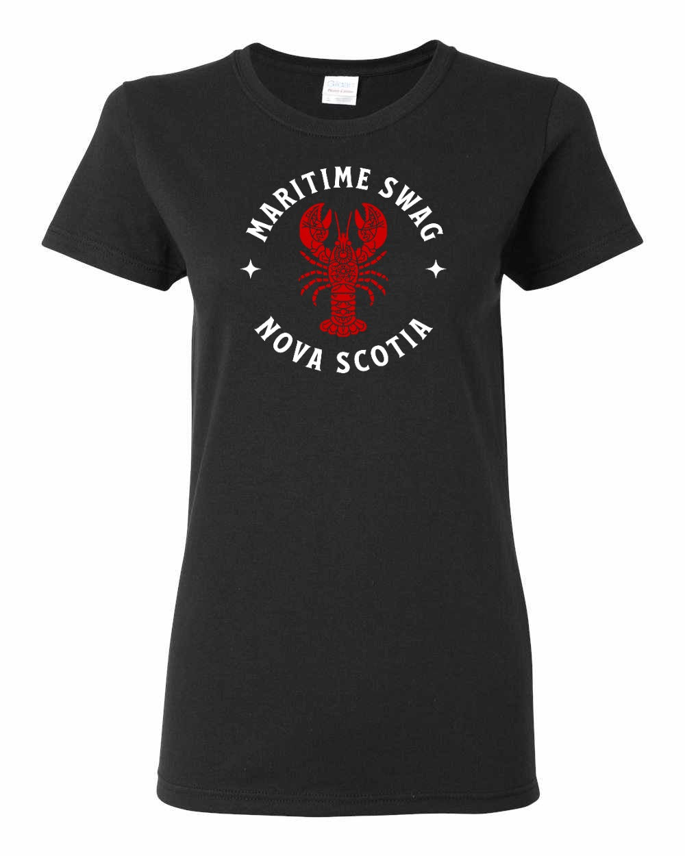 Maritime Swag Nova Scotia Mandala Red Lobster Full womens-tee
