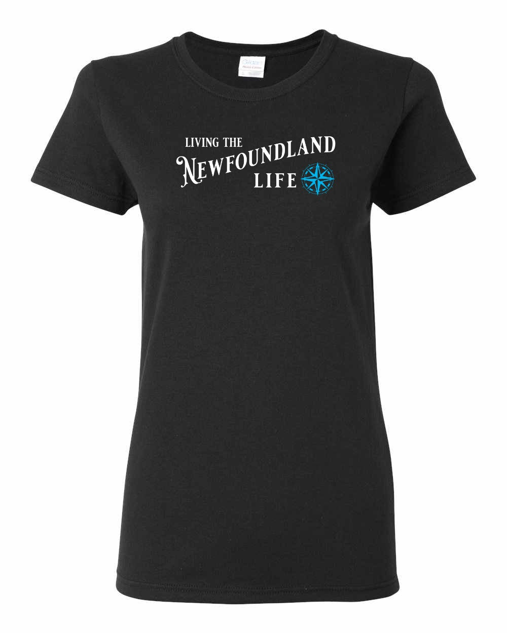 Living the Newfoundland Life blue Full Women's Tee
