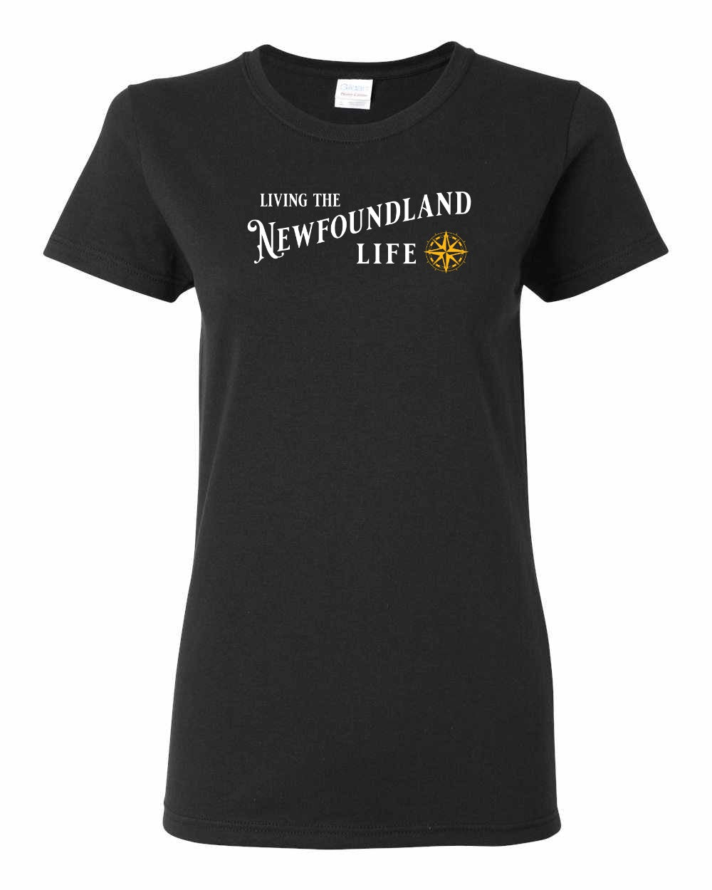 Living the Newfoundland Life yellow Full Women's Tee