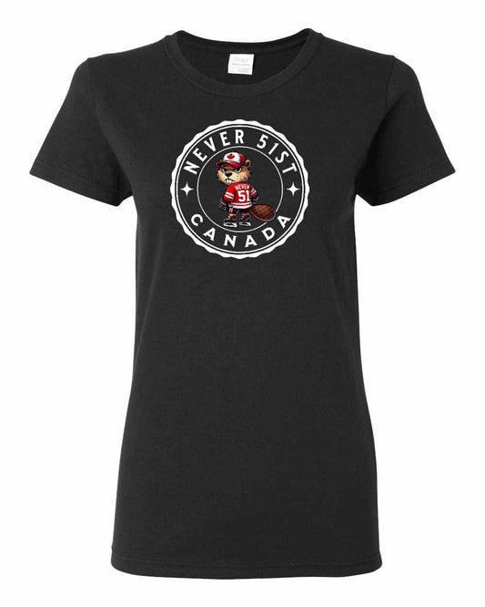 Never 51st Beaver Full Front Women's Tee