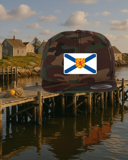 Nova Scotia Flag Patch Flat Brim Hat