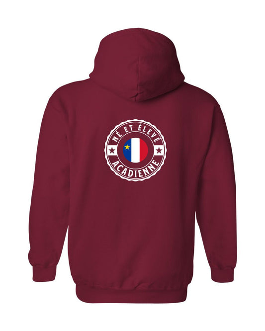 Ne Et Eleve Acadienne Left Chest and Back Zip Hoodie French
