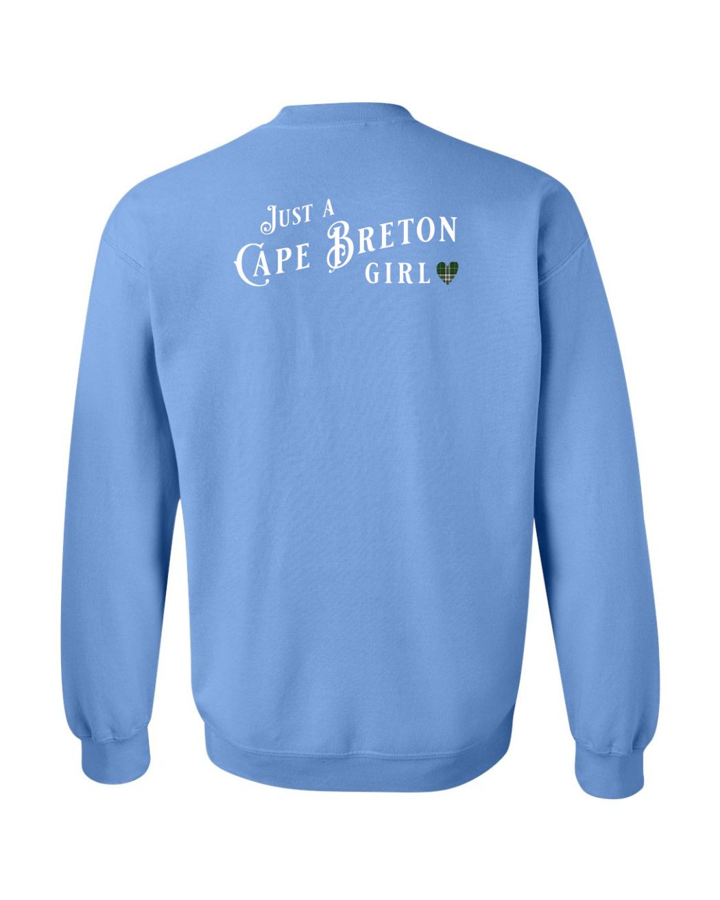 Just a Cape Breton Girl Tartan Left Chest and Back Crewneck Sweatshirt