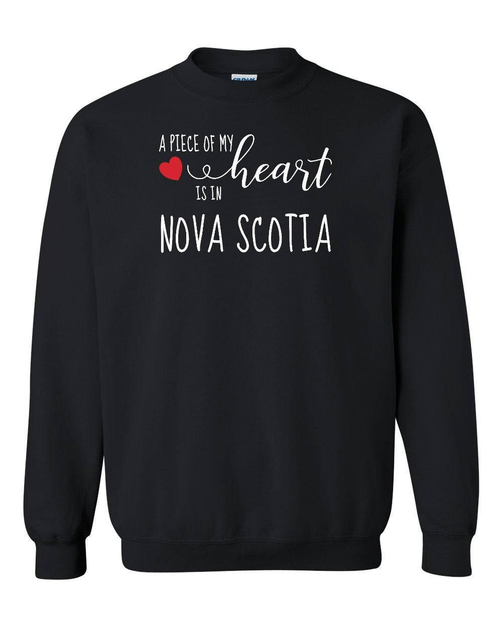 A piece of My heart in Nova Scotia (Red Heart) Full crew-neck