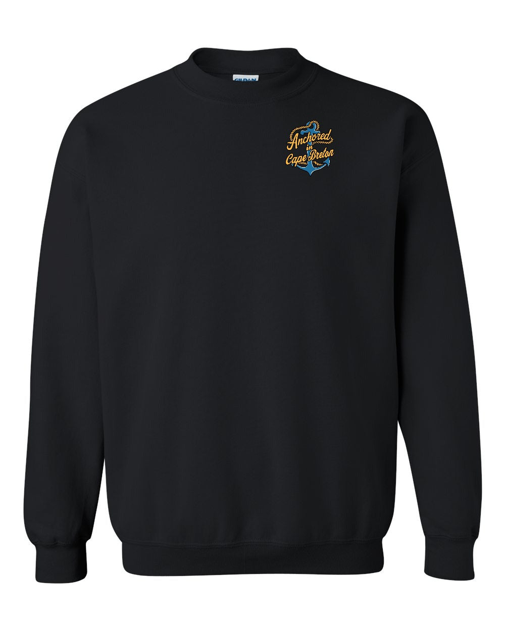 Anchored in Cape Breton (New Design) Left Chest Crewneck Sweatshirt
