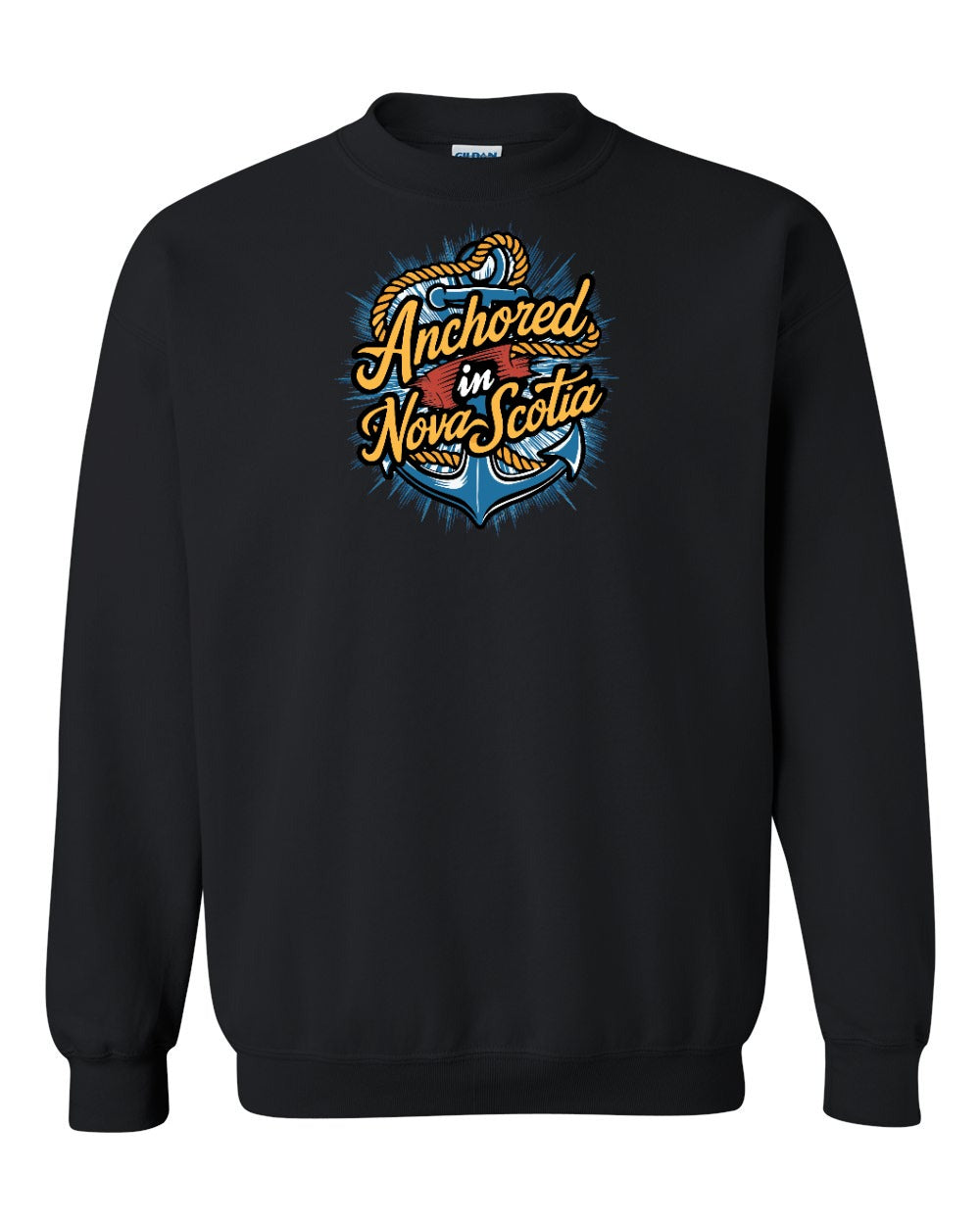 Anchored In Nova Scotia (Old Design) Full crew-neck