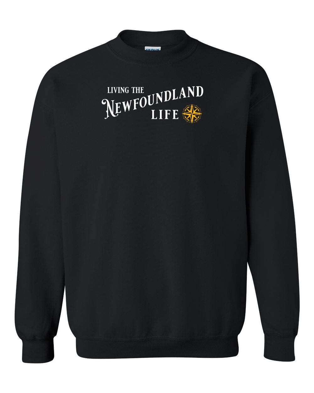 Living the Newfoundland Life yellow Full Crewneck Sweatshirt