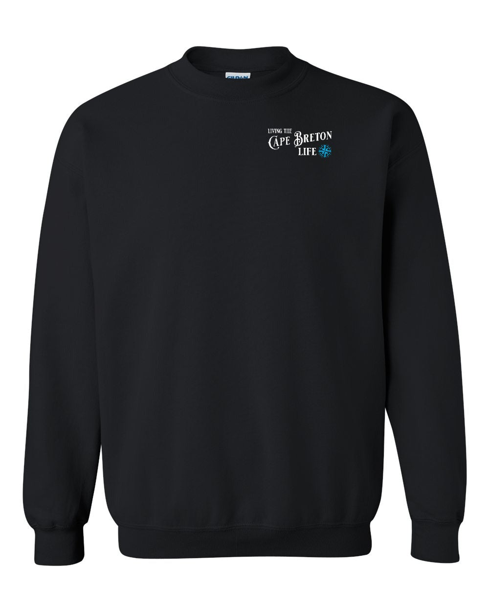 Living the Cape Breton Life blue Left Chest Crewneck Sweatshirt