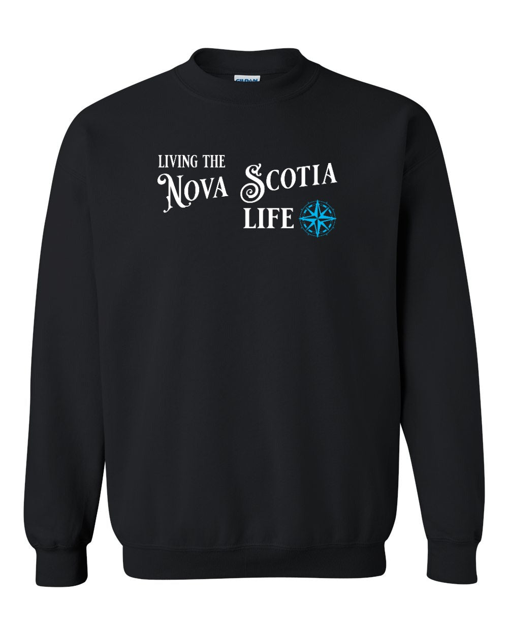 Living the Nova Scotia Life blue Full crew-neck