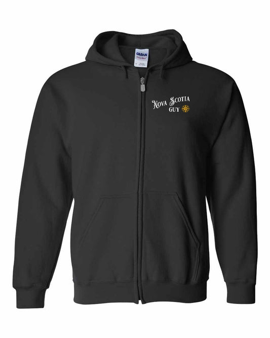 Nova Scotia Guy yellow Left Chest and Back zip-hoodie