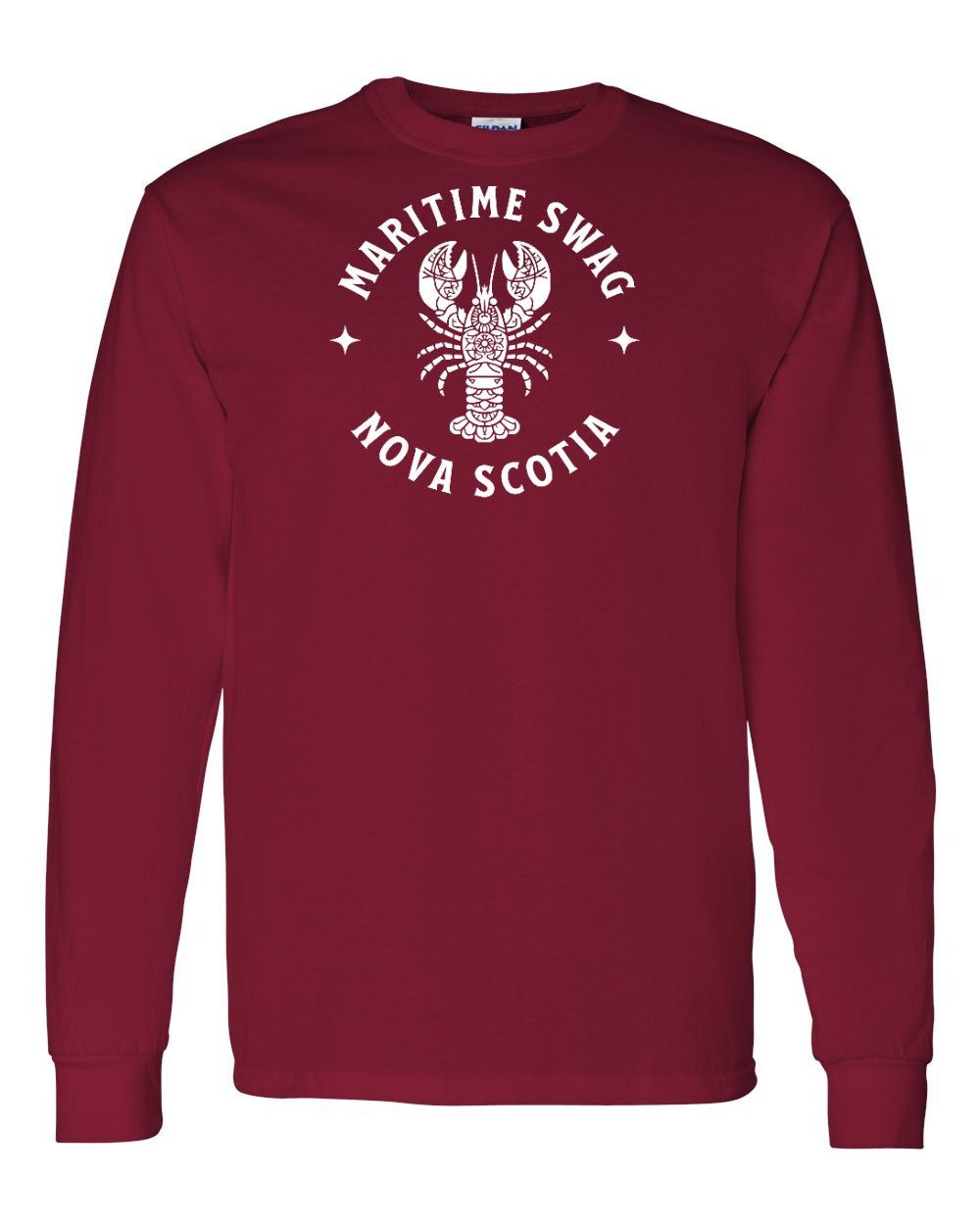 Maritime Swag Nova Scotia Mandala white Lobster Full Long Sleeve Tee