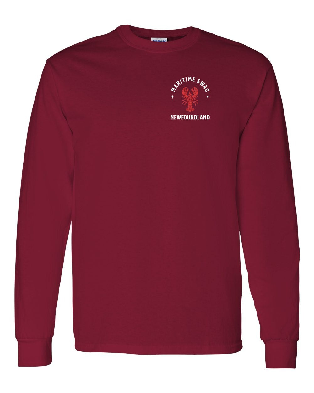 Maritime Swag Newfoundland Mandala Red Lobster Left Chest Long Sleeve