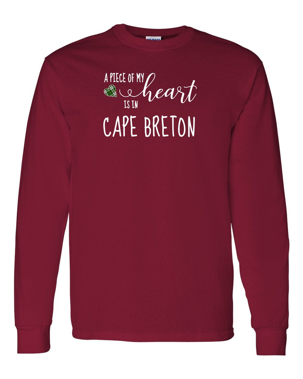 A piece of My heart in Cape Breton (Tartan Heart) Full Long Sleeve Tee
