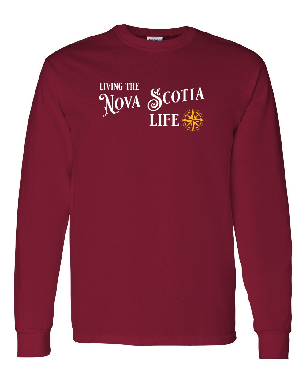 Living the Nova Scotia Life yellow Full Long Sleeve Tee