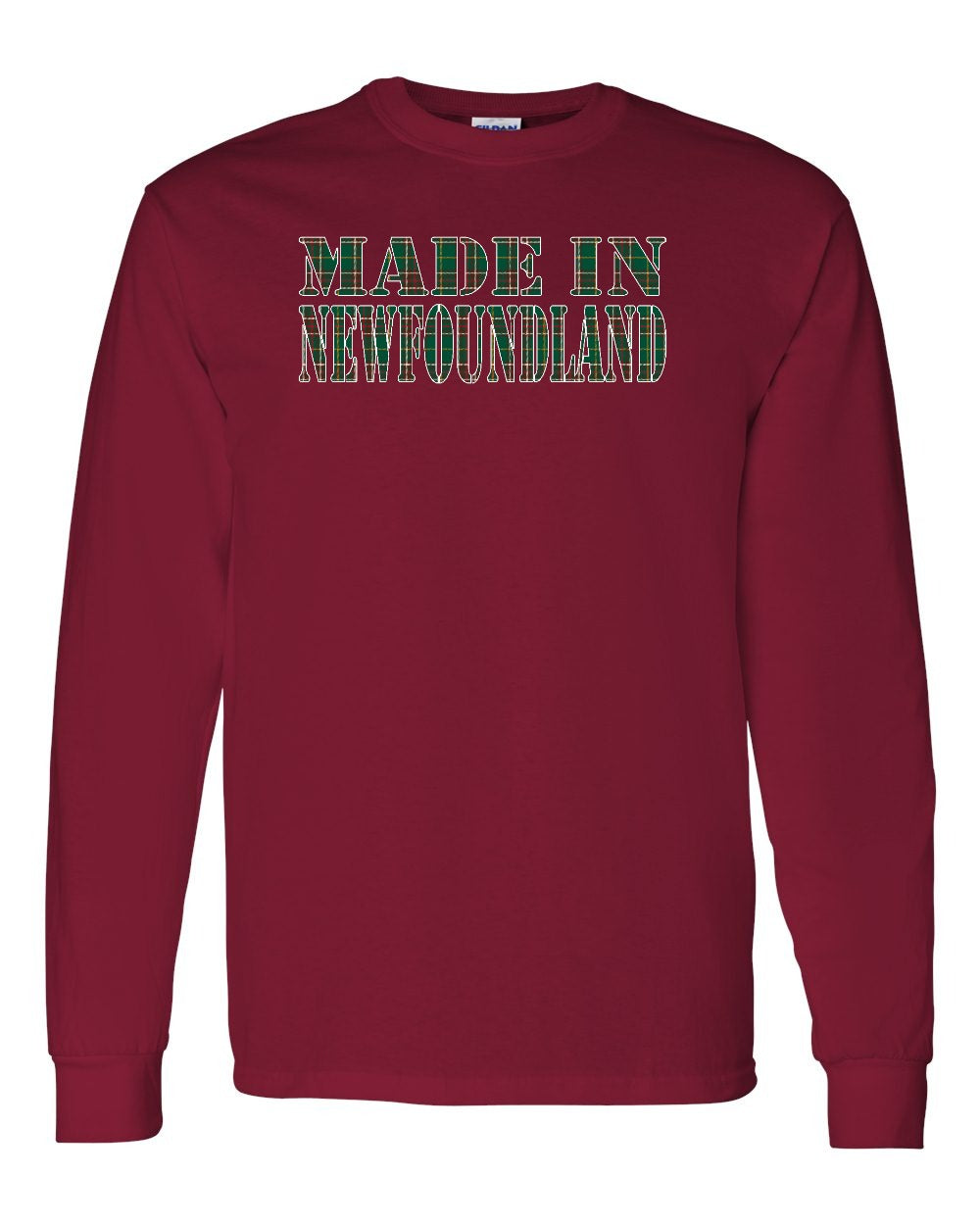 Made In Newfoundland ( Tartan Lettering) Full Long Sleeve