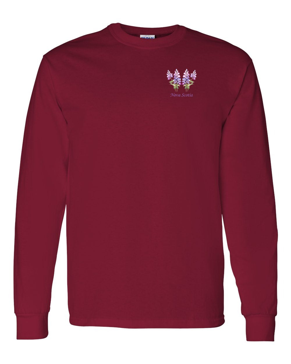 Nova Scotia Lupins Left Chest and Back Long Sleeve Tee