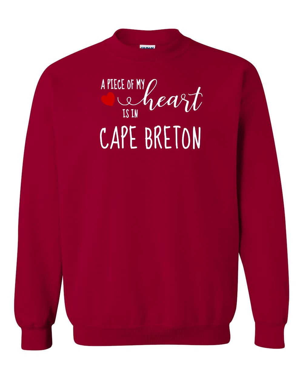 A piece of My heart in Cape Breton (Red Heart) Full Crewneck Sweatshirt