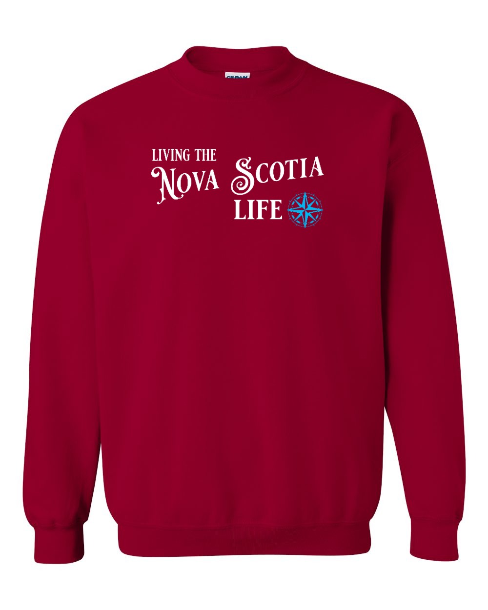 Living the Nova Scotia Life blue Full crew-neck