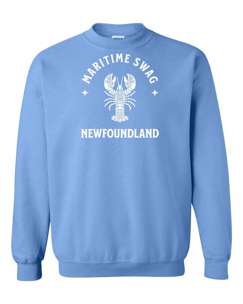 Maritime Swag Newfoundland Mandala white Lobster Full Crewneck Sweatshirt