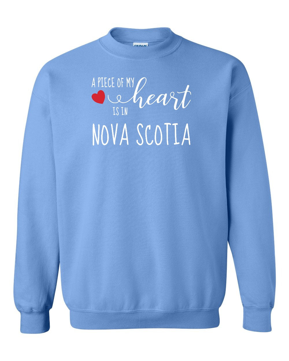 A piece of My heart in Nova Scotia (Red Heart) Full crew-neck