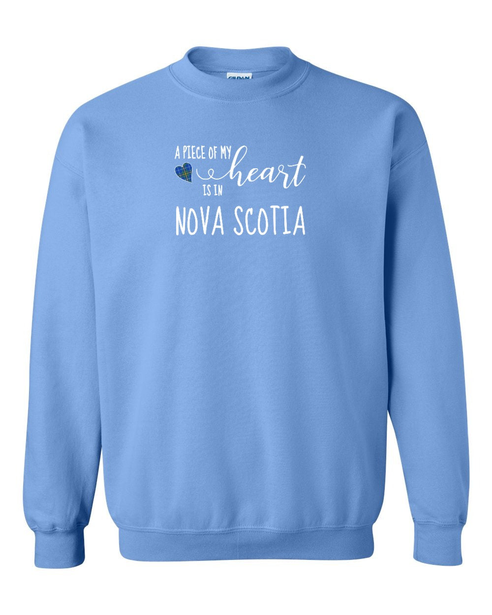 A piece of My heart in Nova Scotia (Tartan Heart) Full crew-neck