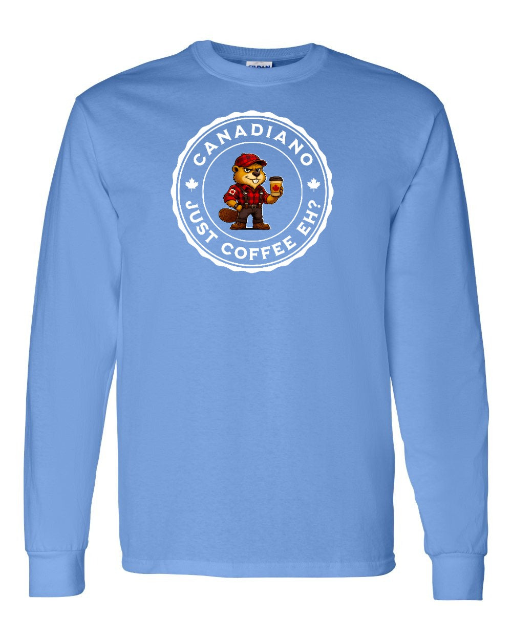 Canadiano just Coffee EH! Male Beaver Full Long Sleeve